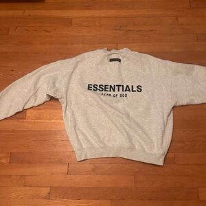 Fear of God Essentials Gray Crewneck Sweater